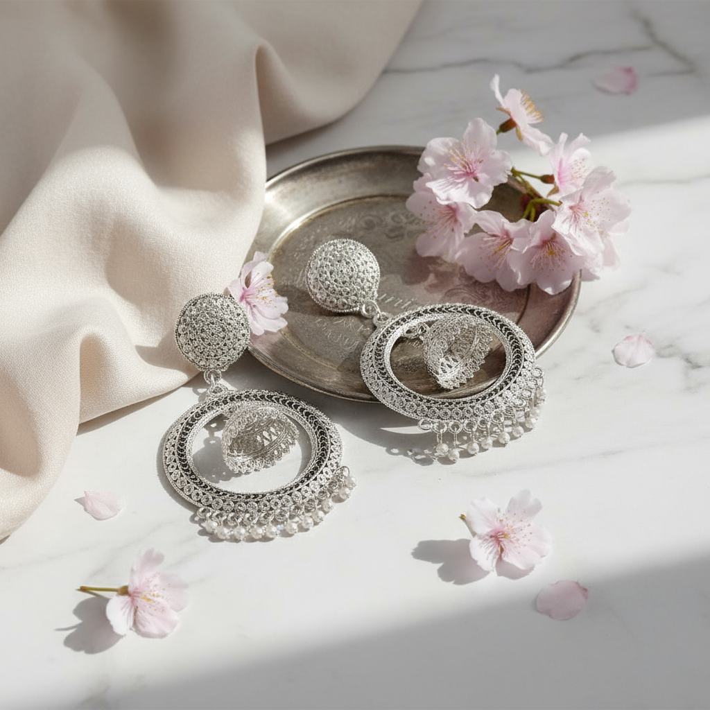 Silver toned Paristor's Earring – PARISTOR