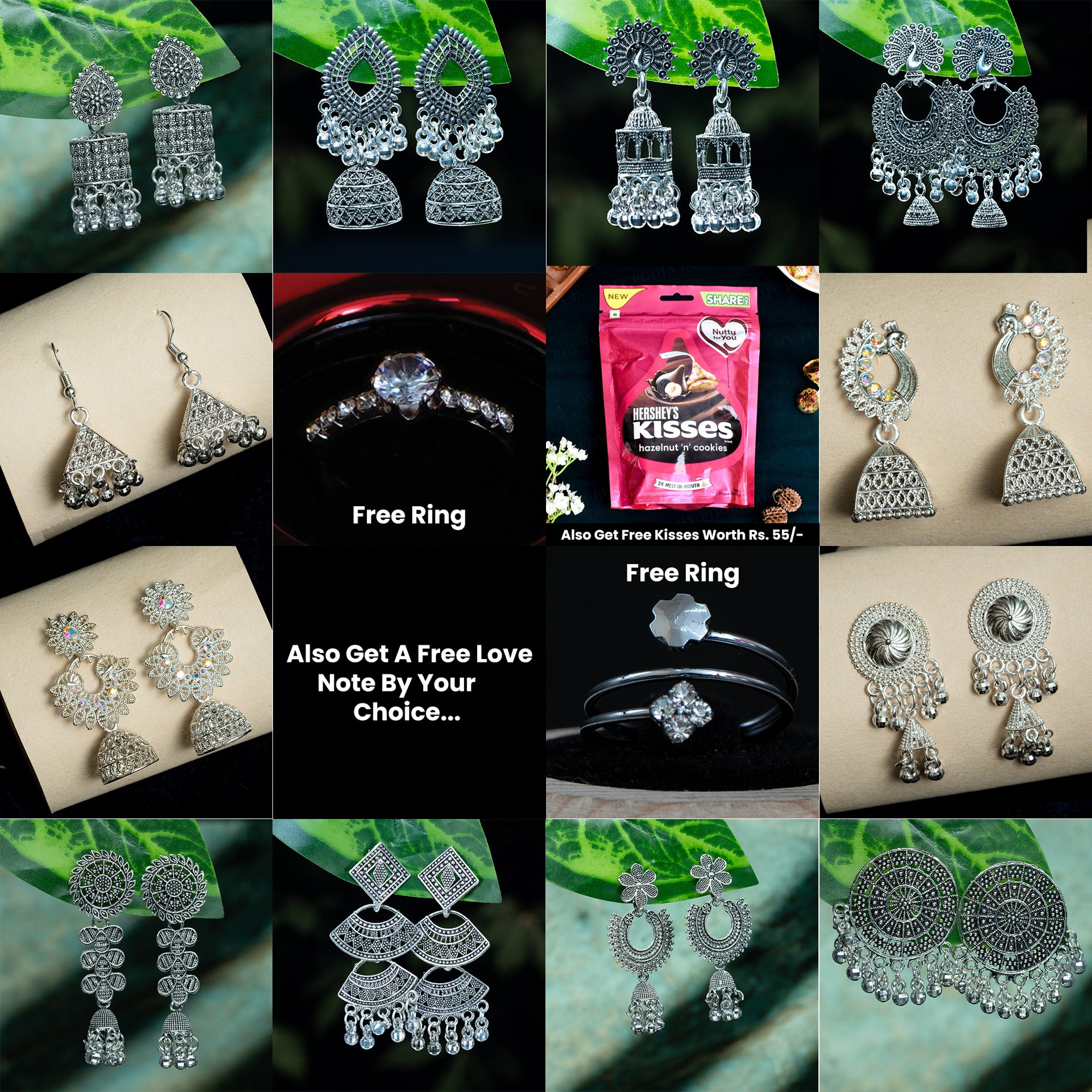 Paristor's Special Hamper (12 Pair Earrings, Free 2 Rings, Hershey's Kisses)