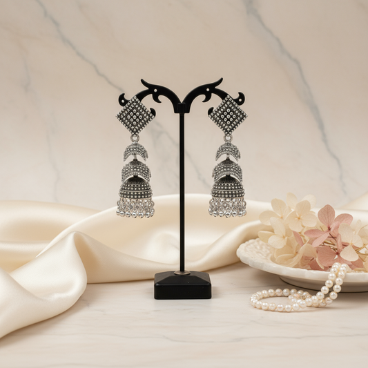 Traditional Oxidise Earring