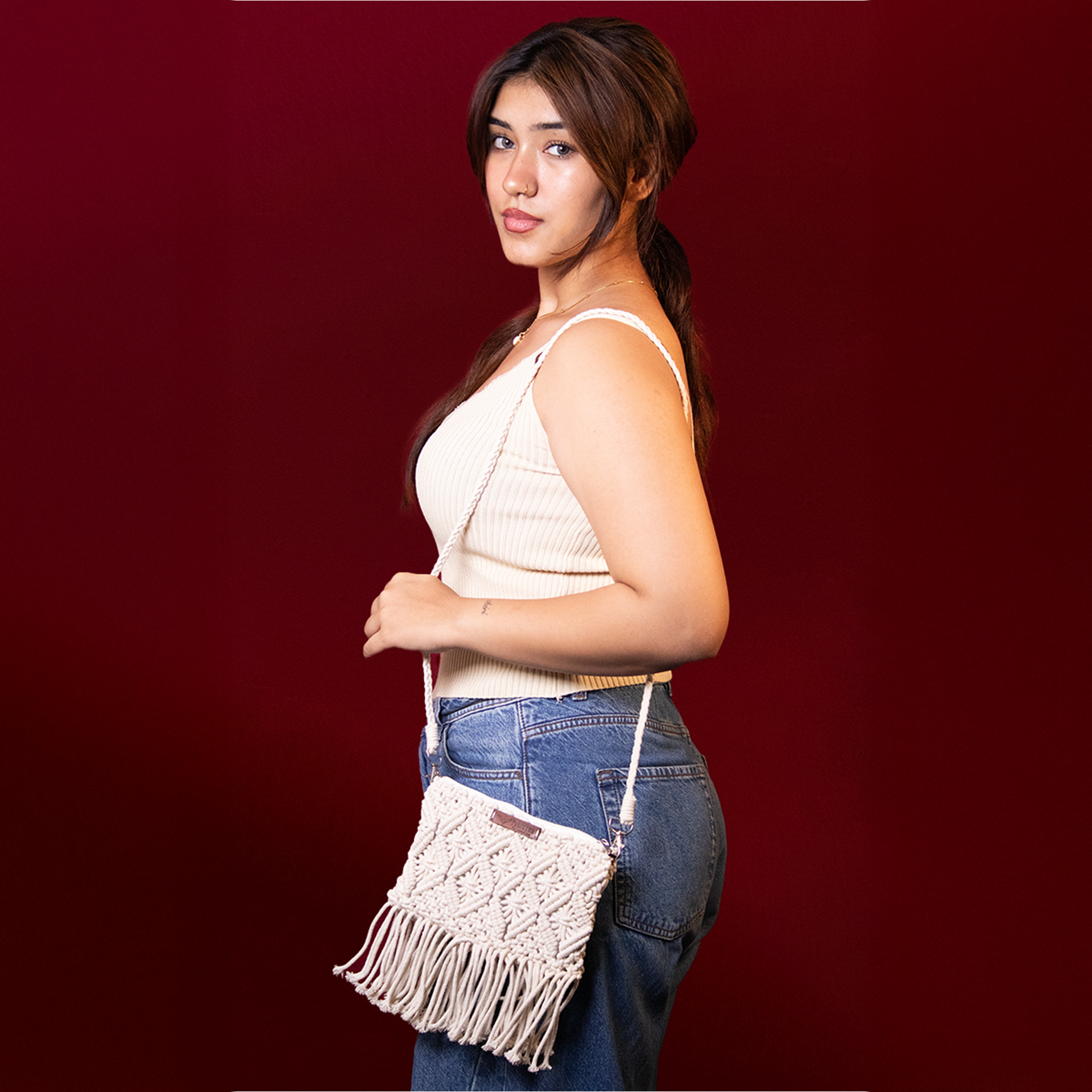 Boho Bloom Macrame Sling