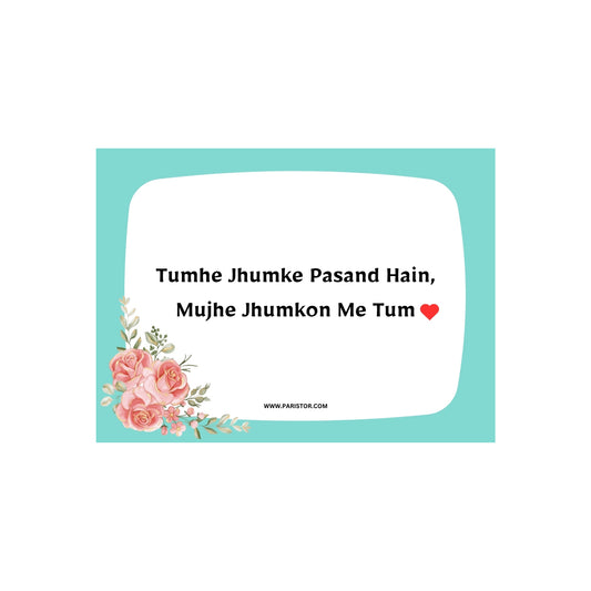 Love Note – “Tumhe Jhumke Pasand Hain, Mujhe Jhumkon Me Tum ❤️”