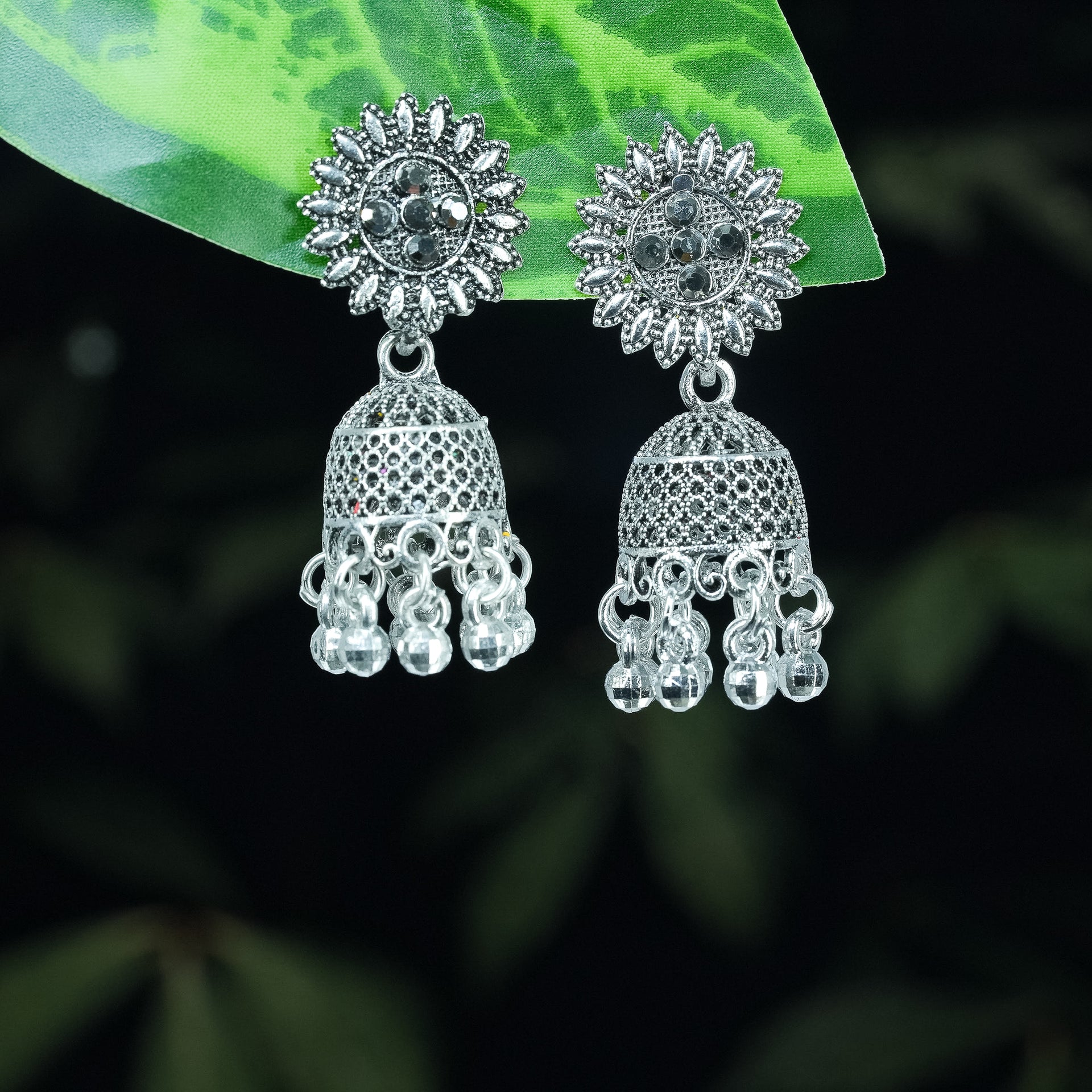 Pairs of 6 Premium Quality Earrings with 2 Free Rings (Oxidise)