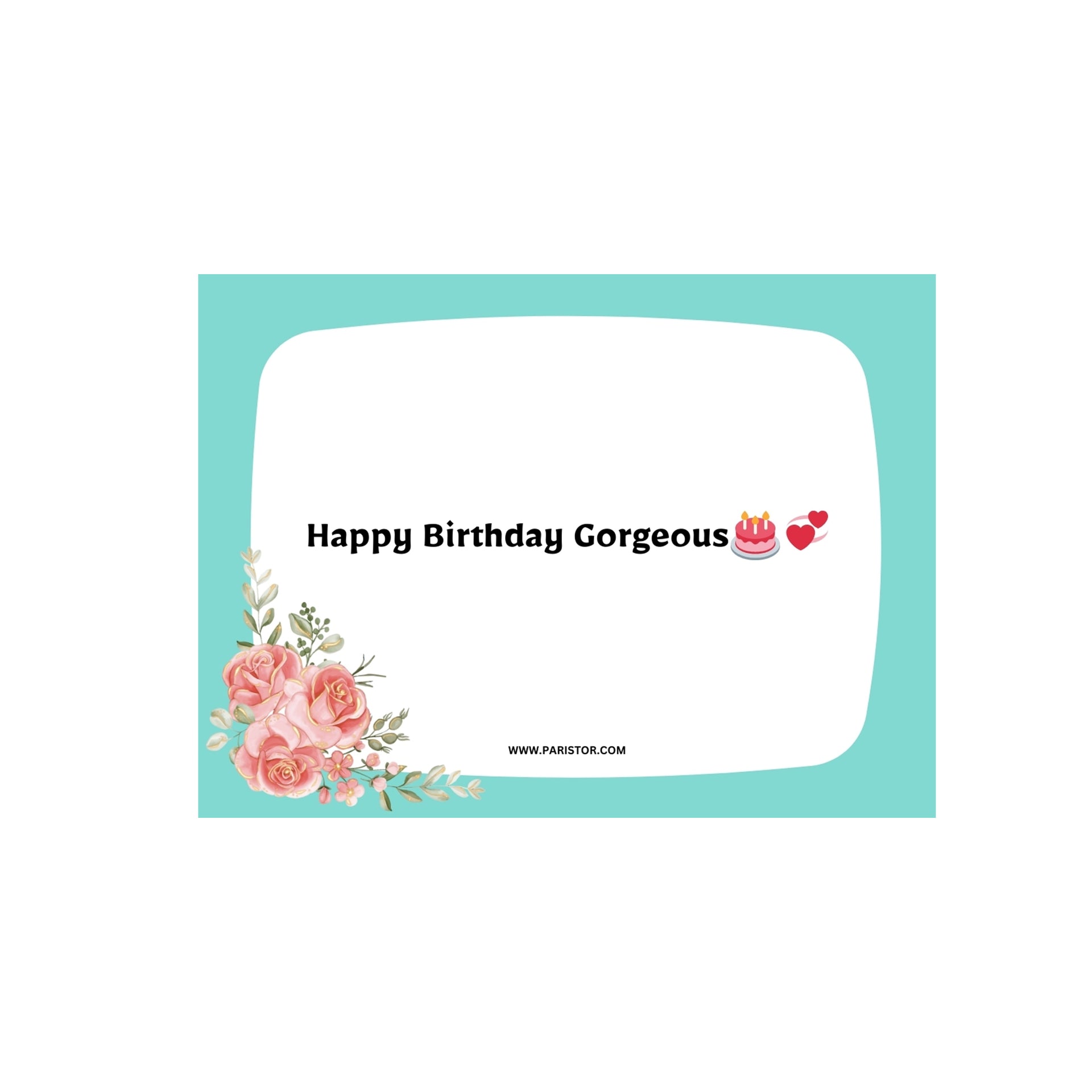 Birthday Greeting Card – "Happy Birthday Gorgeous 🎂💕"