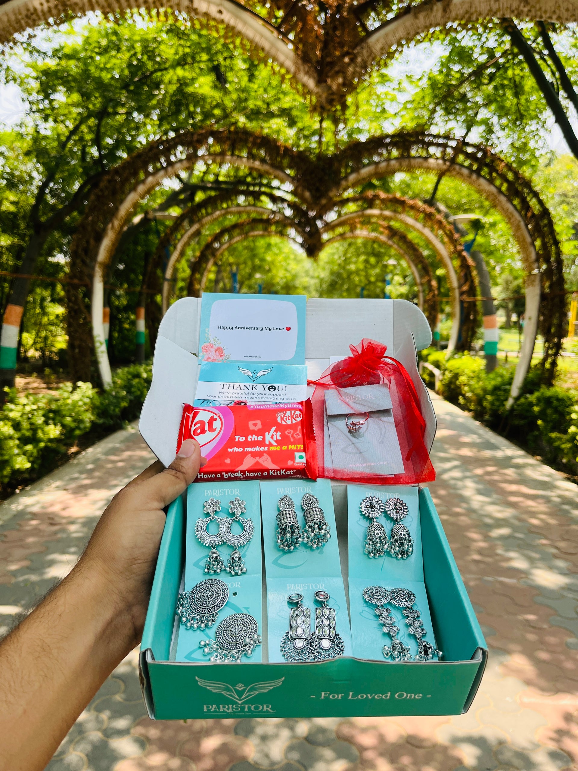 Pairs of 6 Premium Quality Earrings with 2 Free Rings (Oxidise)