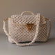 Handmade Macrame Cotton Sling bag – White
