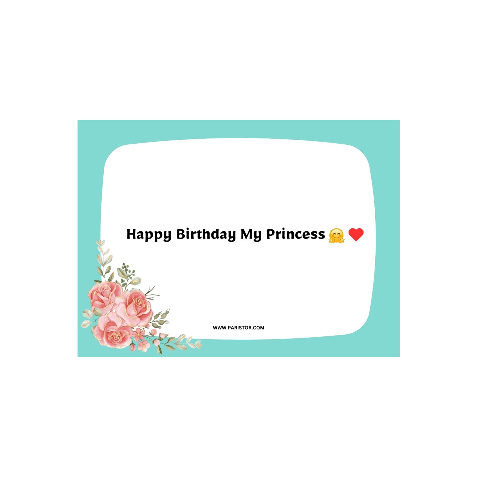 Birthday Greeting Card – "Happy Birthday My Princess" 🎂👑