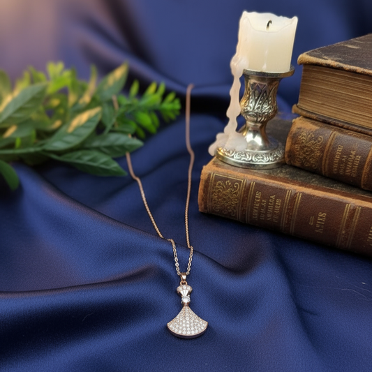 Sparkling Gown Pendant Necklace – Graceful Glam