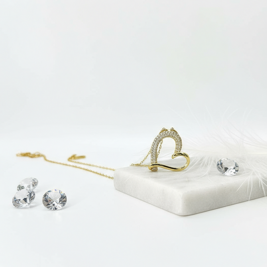 ✨ Elegant Heart-Shaped Gold Pendant Necklace | Paristor